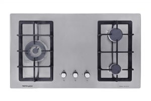 Tecno 3-Burner 86cm Stainless Steel Cooker Hob with Inferno Wok Burner