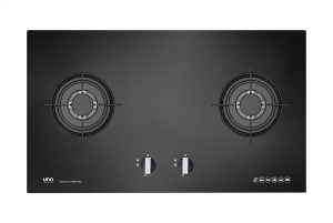 UNO 86cm 2-Burner Tempered Glass Hob