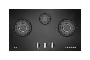 UNO 76cm 3-Burner Tempered Glass Hob