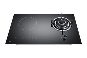 UNO 73cm Gas-Induction Hybrid glass hob
