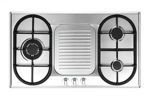 UNO 86cm 3-Burner Stainless Steel Hob