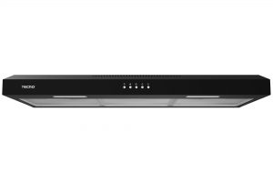 Tecno 90cm Full Matte Black Ultra Slim Hood with Black Front Panel