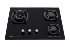 Tecno 3-Burner 65cm Glass Cooker Hob with Inferno Wok Burner Technology