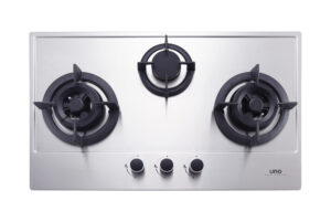 UNO 75cm 3-Burner Stainless Steel Hob