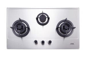 UNO 86cm 3-Burner Stainless Steel Hob